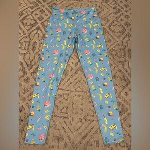 Fashion Brand Company OG Leggings - Blue with Multicolor Print